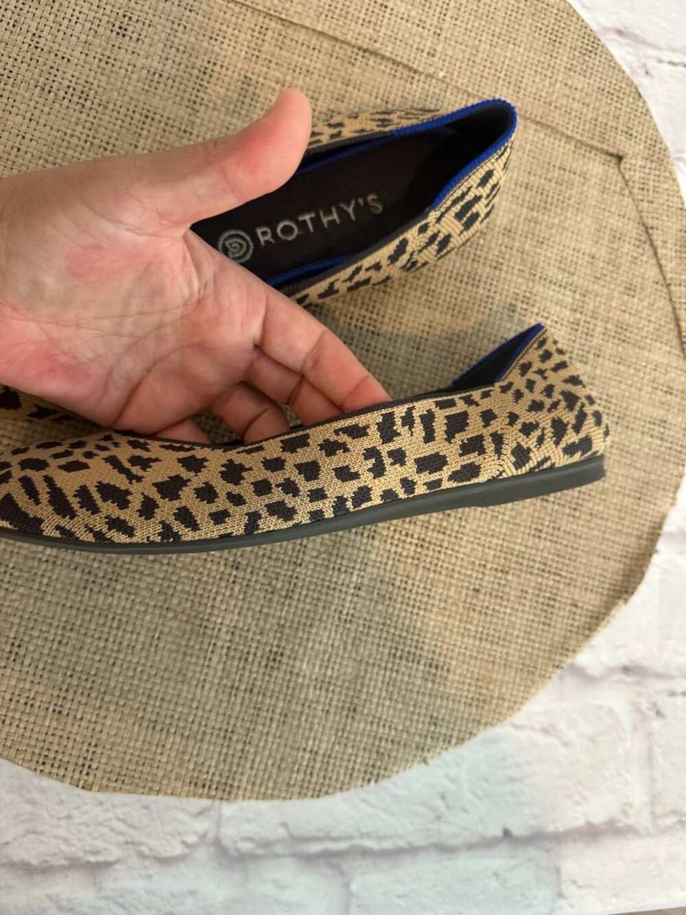 Rothy's Leopard round toe tan black print size 9 - Picture 9 of 11